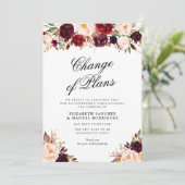 バーガンディフローラが結婚延期したカード 招待状 (スタンド正面)