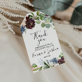 バーガンディフローラと緑ありがとう ギフトタグ