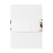 バーガンディフローラと緑の結婚式招待状 招待状ベリーバンド (裏面例)