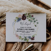 バーガンディフローラと緑の駆け落ち 案内状