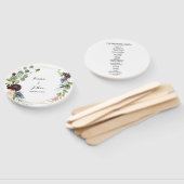 バーガンディフローラと緑結婚園の ハンドファン (組立なし)