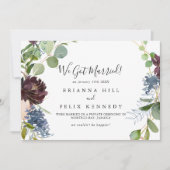 バーガンディフローラの緑の駆け落ち 案内状 (正面)