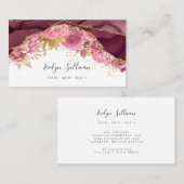 バーガンディフローラアゲイト名刺 名刺 (正面/裏面)