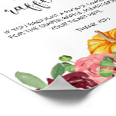 バーガンディフローラカボチャおむつラッフル ポスター (角)