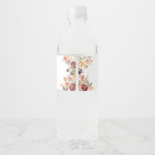 バーガンディフローラカボチャ赤ちゃんシャワー ペットボトルラベル (裏面)