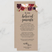 バーガンディフローラクラフトプレイス設定サンキューカード プログラム (正面/裏面)