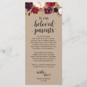 バーガンディフローラクラフトプレイス設定サンキューカード プログラム (正面)