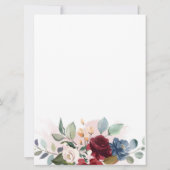 バーガンディフローラグリーンリーサプライズ60誕生日 招待状 (裏面)