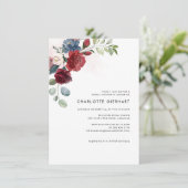 バーガンディフローラグリーンリーブライダルシャワー 招待状 (スタンド正面)