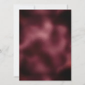 バーガンディフローラシルバーポリゴン日付の保存 招待状 (裏面)