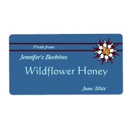 バーガンディフローラストライプ缶詰 ラベル