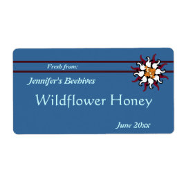 バーガンディフローラストライプ缶詰 ラベル