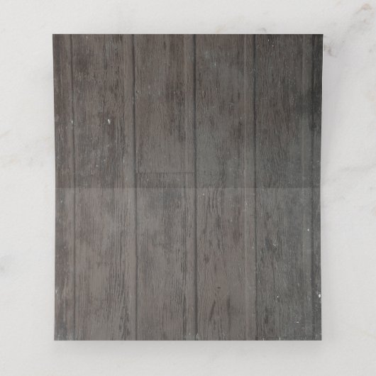 バーガンディフローラストリングライト素朴ウッド プレイスカード (内部開封)