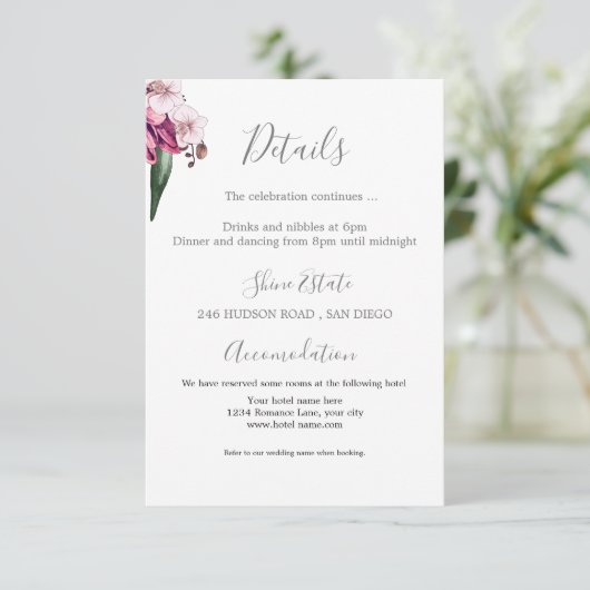 バーガンディフローラディスコ詳細エンクロージャカード エンクロージャーカード (スタンド正面)