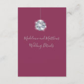 バーガンディフローラディスコ詳細エンクロージャカード エンクロージャーカード (裏面)