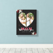 バーガンディフローラハート形のプレゼント|過去記事 キャンバスプリント (インサイチュ (ウッドフロア))