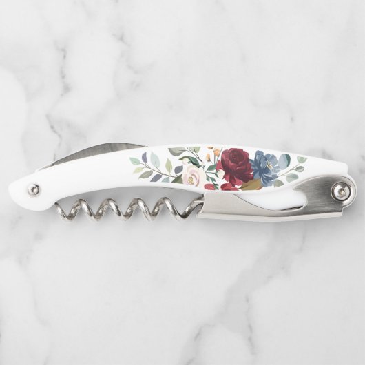 バーガンディフローラブライドメイド結婚式の引き出物 ソムリエナイフ (裏面)