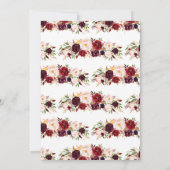 バーガンディフローラベビーシャワー 招待状 (裏面)