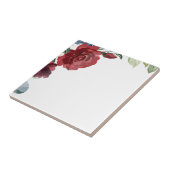 バーガンディフローラモダン緑 タイル (側面)