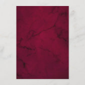 バーガンディフローラ大理石結婚幾何詳細 エンクロージャーカード (裏面)