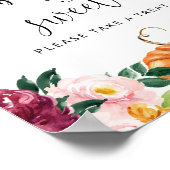 バーガンディフローラ小さなかぼちゃのベビーは甘い ポスター (角)