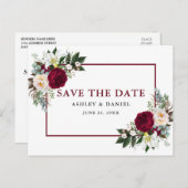 バーガンディフローラ水の色の緑の日を保存 案内ポストカード (正面/裏面)