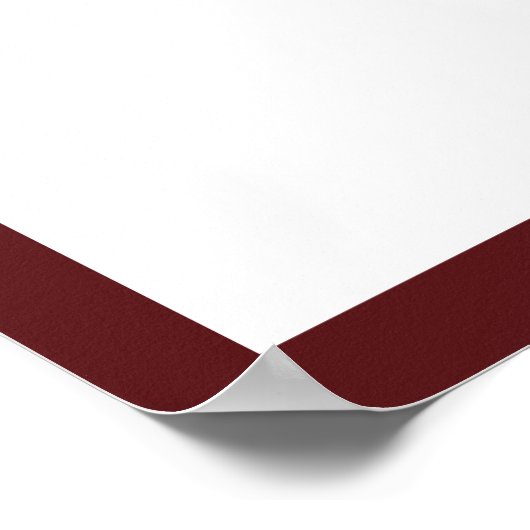 バーガンディフローラ水彩色シャワーフォトブース ポスター (角)