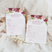 バーガンディフローラ秋のベビーカードの予測 招待状