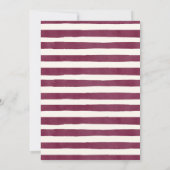 バーガンディフローラ秋インラブカボチャ赤ちゃんシャワー 招待状 (裏面)