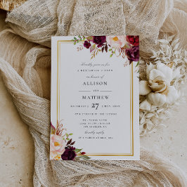 バーガンディフローラ秋リハーサル夕食の招待 招待状