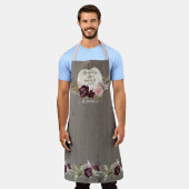 バーガンディフローラ秋葉ホワ素朴イトパンプキン エプロン (着用した状態)