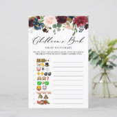 バーガンディフローラ絵文字の赤ちゃんシャワーゲーム (スタンド正面)