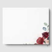 バーガンディフローラ緑結婚の台本 ゲストブック (裏面)