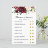 バーガンディフローラ花嫁または花婿はそれを言った誰が推測 (スタンド正面)