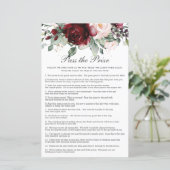 バーガンディフローラ賞品ブライダルシャワーゲーム (スタンド正面)