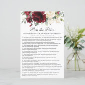 バーガンディフローラ賞品ブライダルシャワーゲーム (スタンド正面)