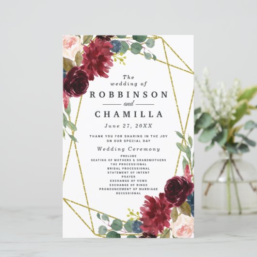 バーガンディフローラ金ゴールド幾何学緑化プログラム (スタンド正面)