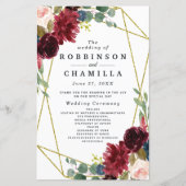 バーガンディフローラ金ゴールド幾何学緑化プログラム (正面)