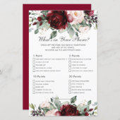 バーガンディフローラ電話のゲームシャワーの内容 (正面/裏面)