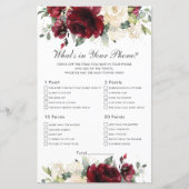 バーガンディフローラ電話のゲームシャワーの内容 (正面)