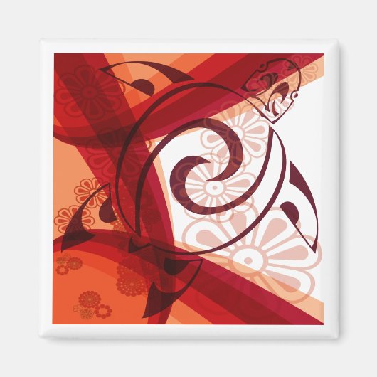 バーガンディフローラ マグネット (正面)