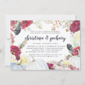 バーガンディフローラ&秋カボッキンリハーサルディナー 招待状 (正面)