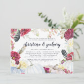 バーガンディフローラ&秋カボッキンリハーサルディナー 招待状 (スタンド正面)