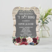 バーガンディフローラI DO BBQチョークバーンI DO BBQ 招待状 (スタンド正面)