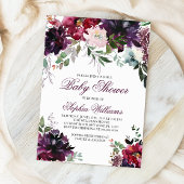 バーガンディベビーシャワー招待状 招待状