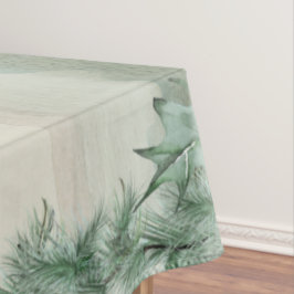 バーガンディベリーホリーパインクリスマステーブルクロス テーブルクロス