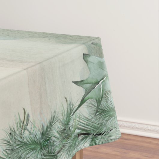 バーガンディベリーホリーパインクリスマステーブルクロス テーブルクロス (インサイチュ)