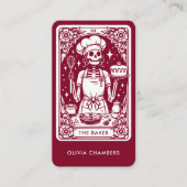 バーガンディベーカータロットスケルトンパティシシェフ 名刺 (正面)