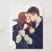 バーガンディボタニカルグリーン写真結婚式 招待状 (裏面)