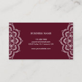 バーガンディマンダラエレファンツインディアン 名刺 (裏面)